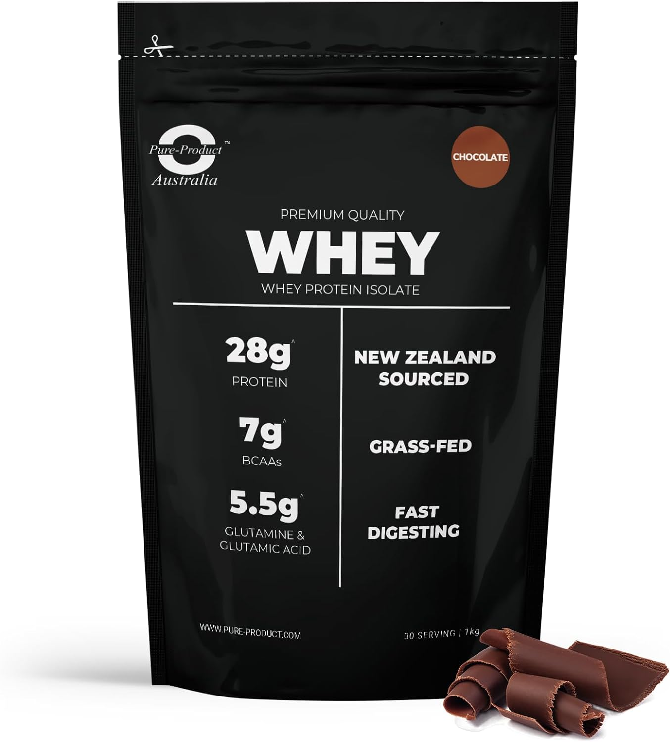 Pure Product Australia 100% Whey Protein Isolate CHOCOLATE 3Kg image number 1