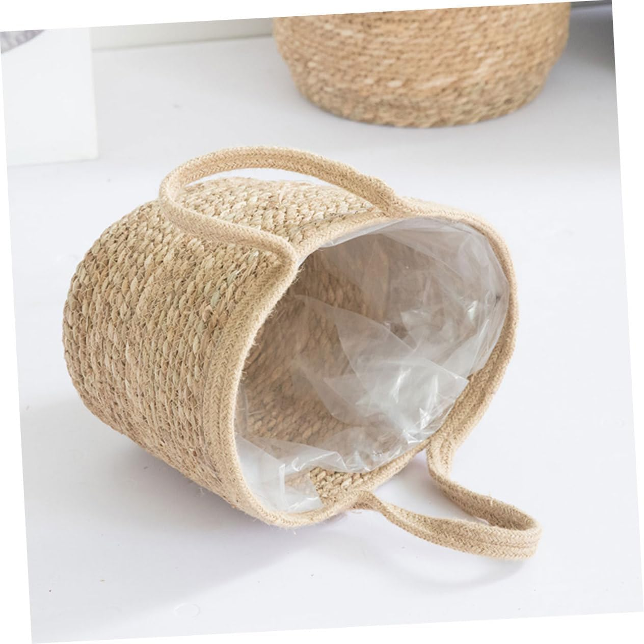 BESPORTBLE Straw Flower Basket Small Woven Storage Basket for Plants for Gardening Supplies Portable and Decorative for Home Use image number 1