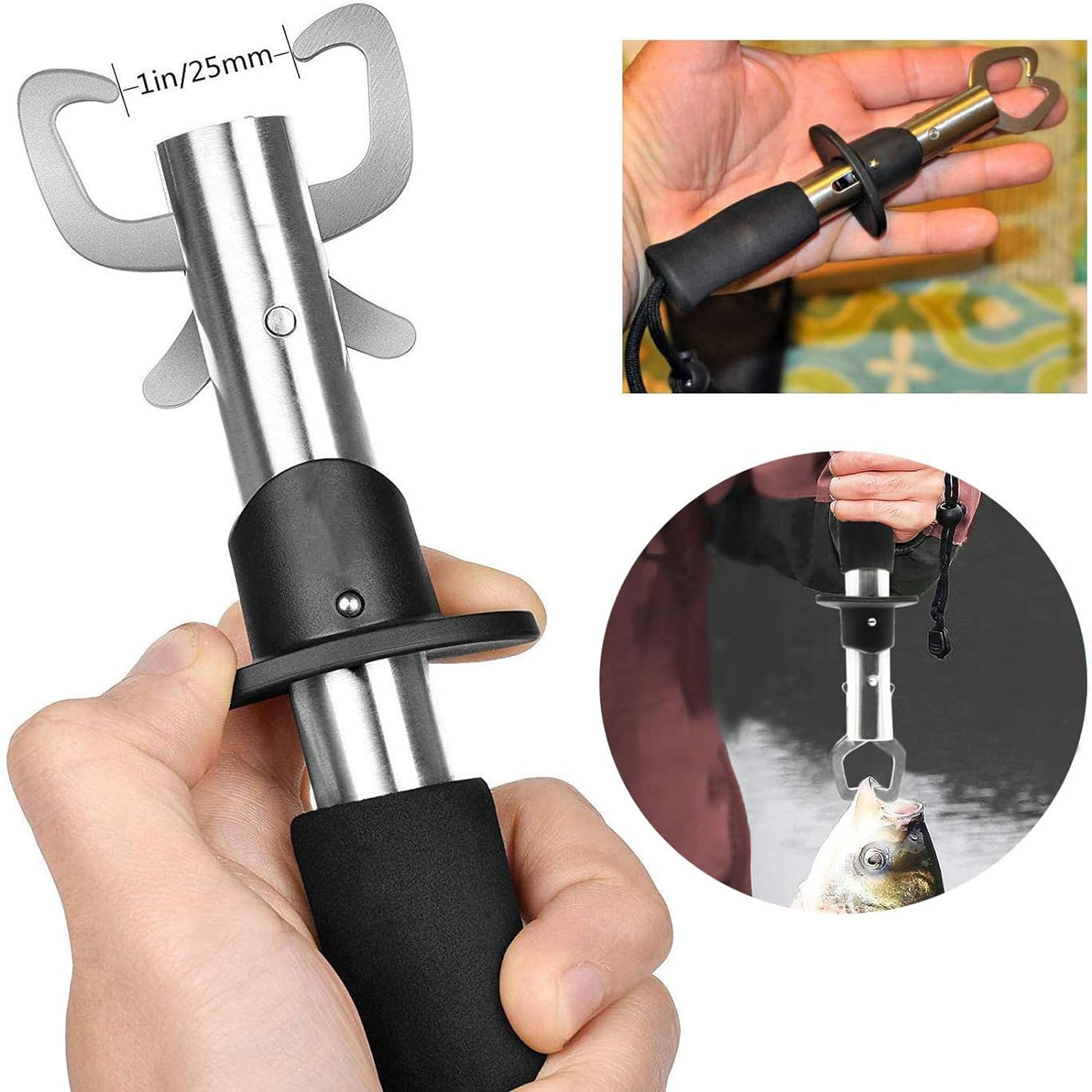 Fishing Tool Kit Fishing Pliers Fish Gripper Fishing Scale Fish Grip Tools Set Saltwater Resistant Fishing Gear image number 3