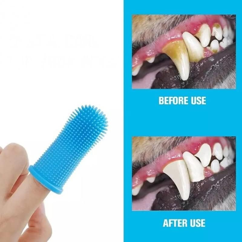 Dog Cat Super Soft Pet Finger Toothbrush Teeth Silicone Brush Care Cleaning, Super Soft Dental Care Brush for Effective Teeth Cleaning, Non-Toxic, Flexible Fit, Promotes Oral Health image number 6