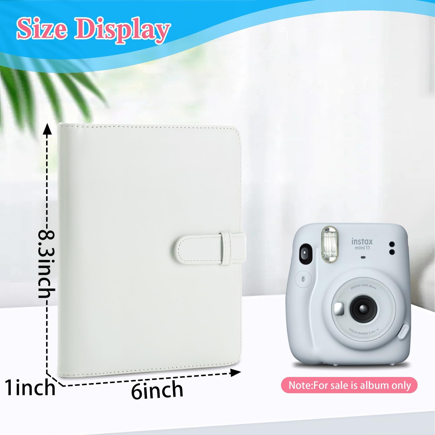 Polaroid Photo Album,256 Pockets Album for Fujifilm Mini 7S 8 8+ 9 25 26 50S 70 90 Instant Camera Name Card,Photo Book for Polaroid PIC-300P/Z2300, White image number 1