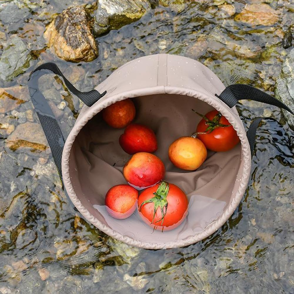 MTSDM 2Pcs Folding Camping Bucket, Collapsible Buckets, Lightweight Folding Water Container, Multifunctional Collapsible Water Basin, Portable Collapsibled Buckets, 10L, 20L image number 5