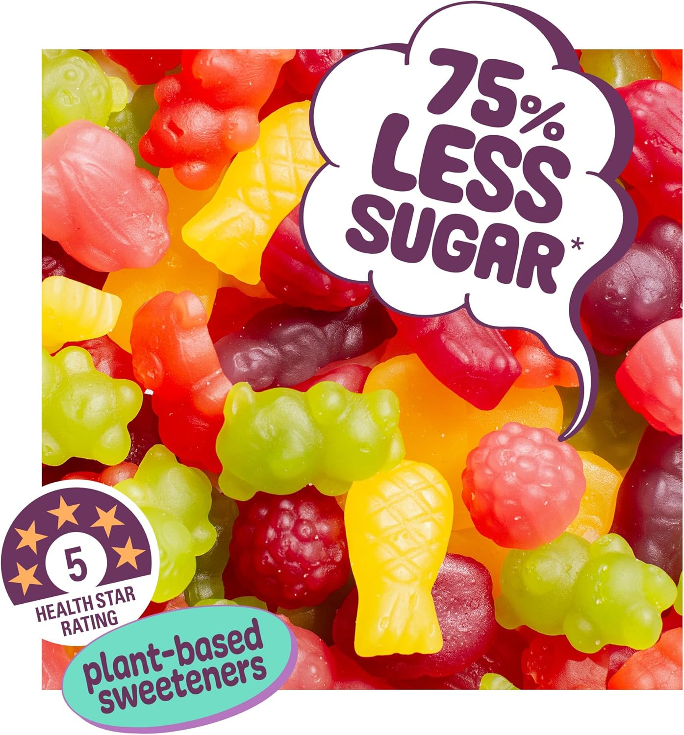 Noshu Less Sugar Jellies &ndash; Fruity Fix 150G image number 1