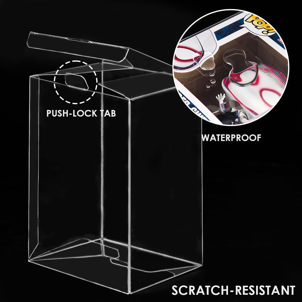 Baskiss 20 Pack Protector Case for Funko Pop 4 Inch Figures, Ultra Thick 0.5Mm Scratch Resistant PET Crystal Clear Heavy Duty Display Box, No Film to Peel, Scratch-Resistant and Waterproof (20) image number 6