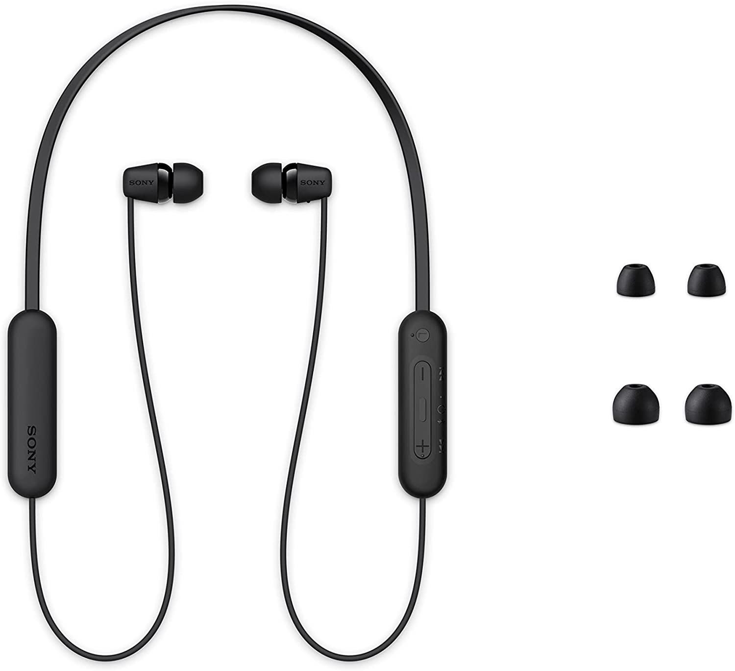 Sony WI-C100 Wireless In-Ear Bluetooth Headphones with Built-In Microphone, Black image number 2