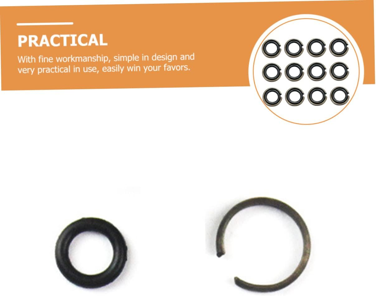 IWOWHERO Impact Wrench Retaining Ring with O-Ring Kit 12 Sets Power Tool Socket Retainer Rings for Electric Impact Wrenches Sturdy Rubber Seals for Automotive Repair image number 6