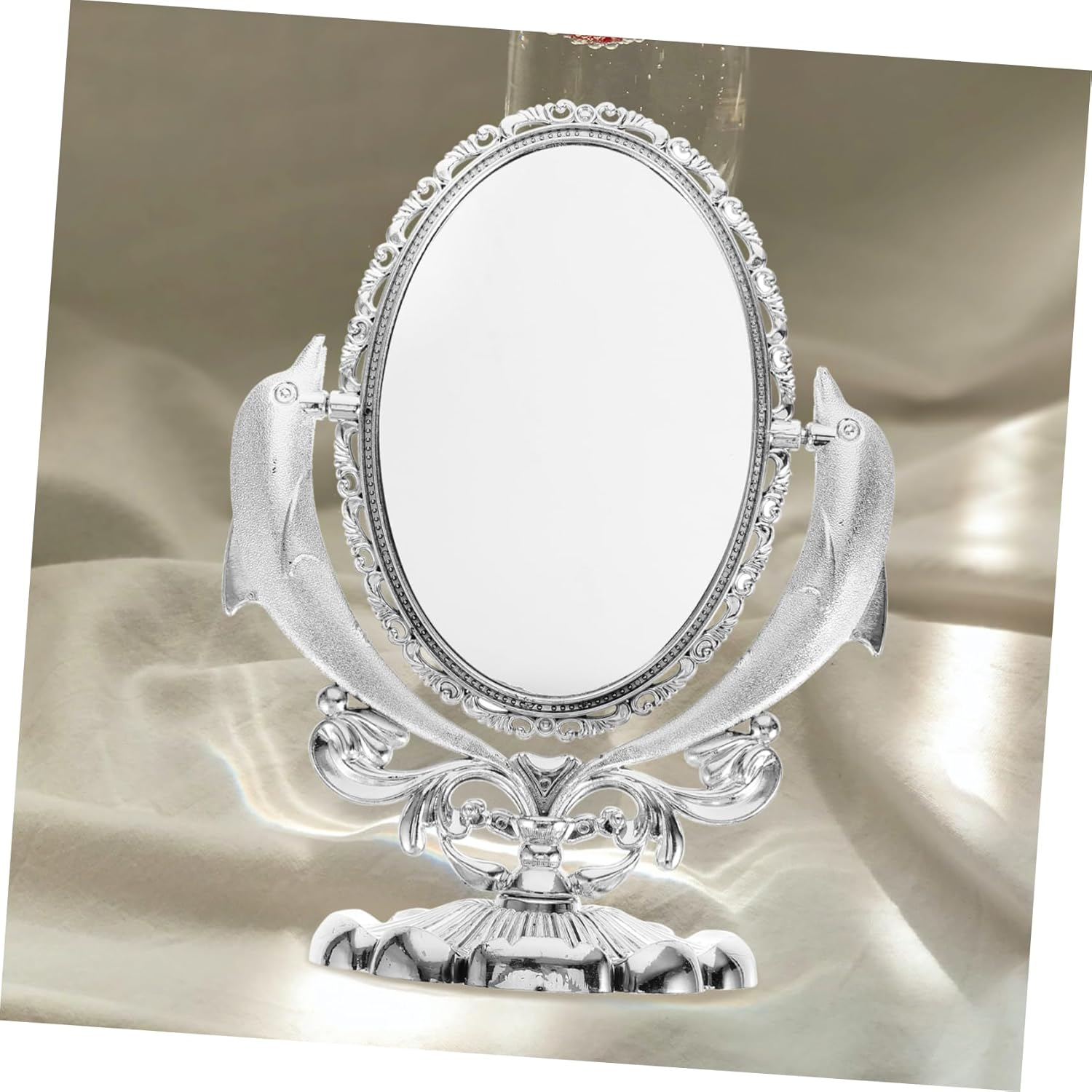 HONMEET Desktop Double-Sided Makeup Mirror Elegant Decorative Table Mirror for Beauty Salon and Home Use Viewing Angle for Makeup Application image number 6