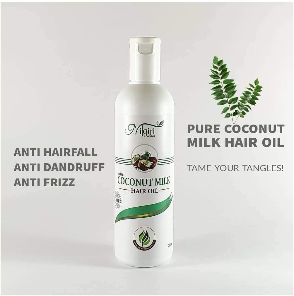 Nilgiri Aromas Pure Coconut Milk Hair Oil 200Ml image number 1