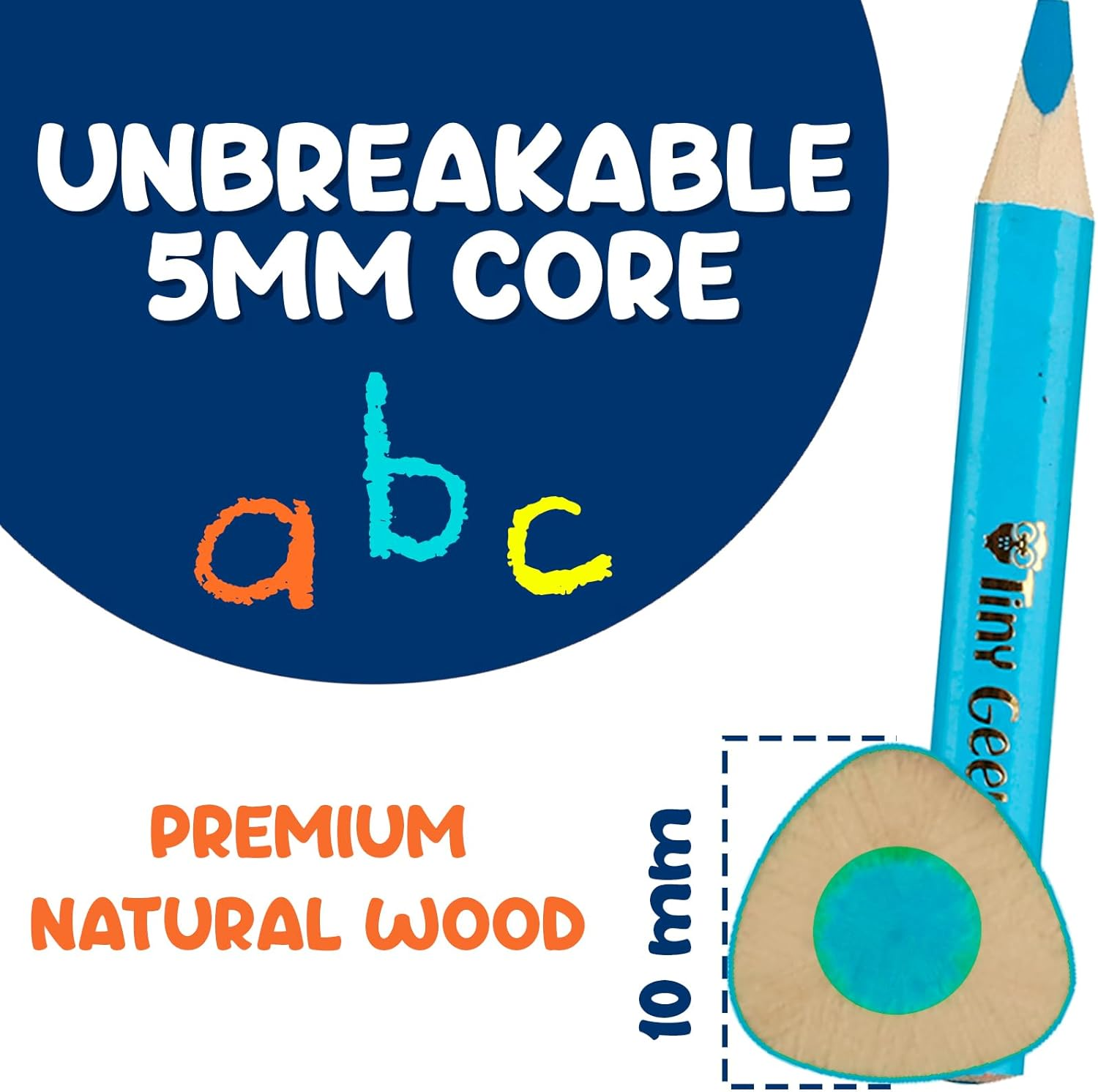 Jumbo Pencils Triangle Short Colored Pencils for Kids and Rainbow Pencil +Sharpener -Perfect for Preschool Toddlers and Beginners +Recommended by Teachers & Experts +Party Favours +Art/School Supplies image number 4