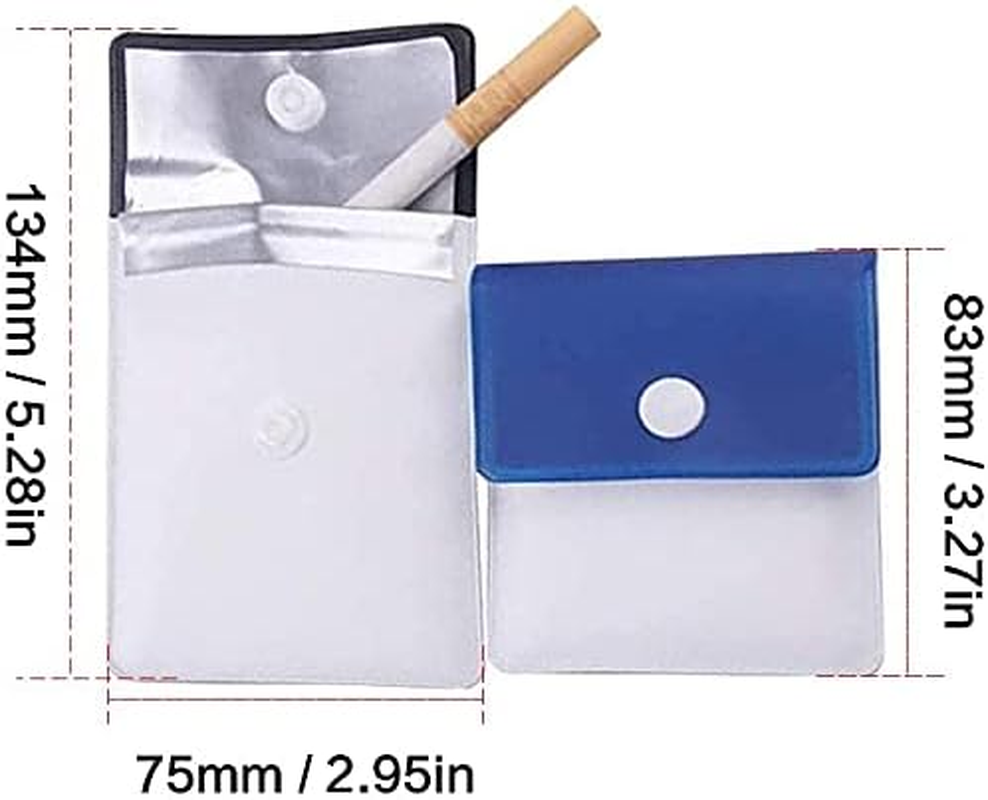 6 Pack Pocket Ashtrays, Portable Cigarette Ash Pouch Compact Fireproof PVC Odorless, Odorless Ashtray for Smoker Outdoor Travel, 3.3 Inch * 3 Inch, 4 Colors image number 6