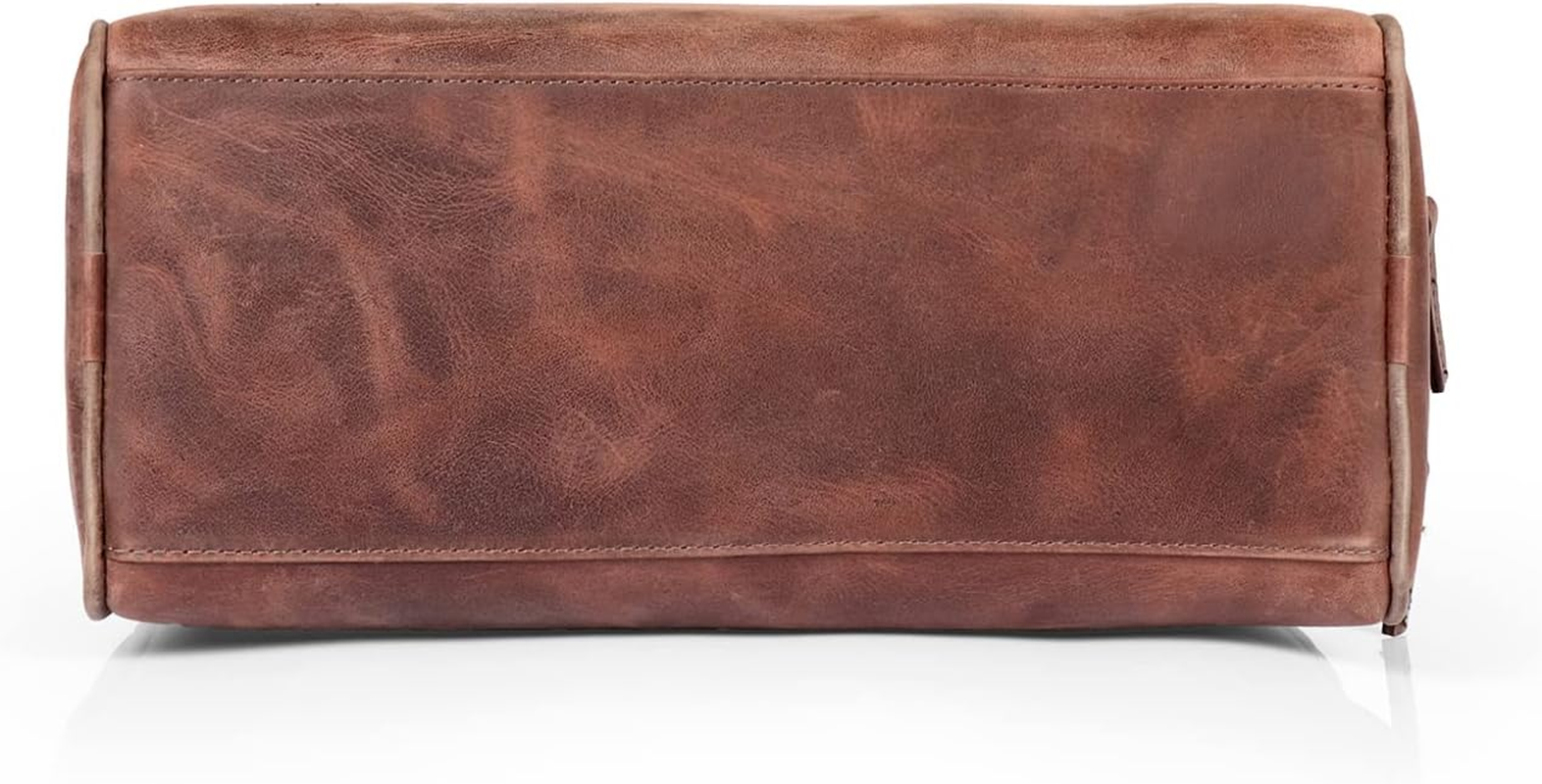 Londo Two Compartment Genuine Leather Travel Bag - Unisex - Black image number 2