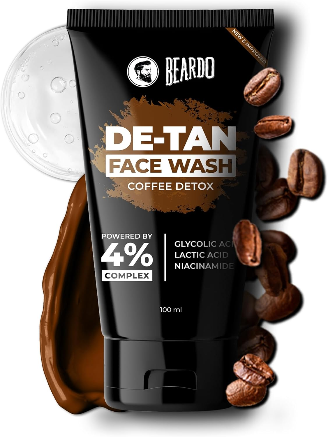 BEARDO De-Tan Facewash for Men, 100 Ml | Tan Removal Facewash for Men | Oil Control Face Wash | Paraben Free Facewash for Men image number 3