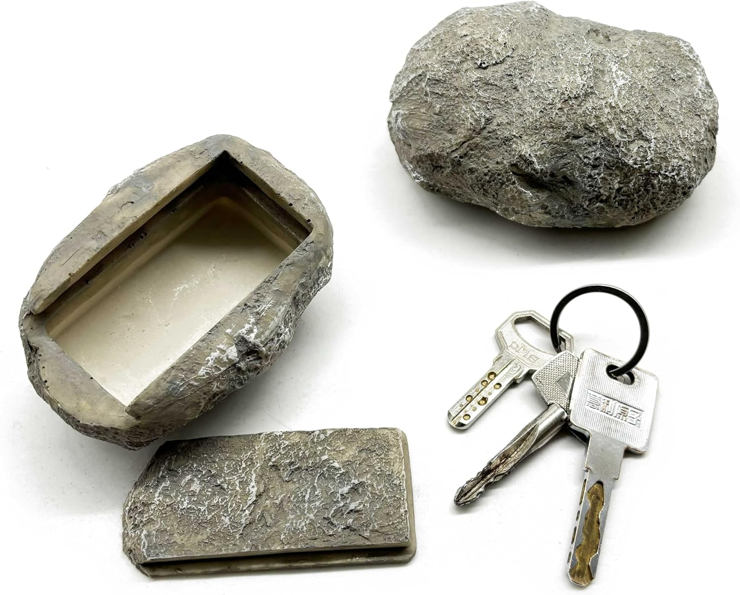 Hide a Key Fake Rock Safe Holder Realistic Stone Hider Keybox for Outdoor Garden image number 4