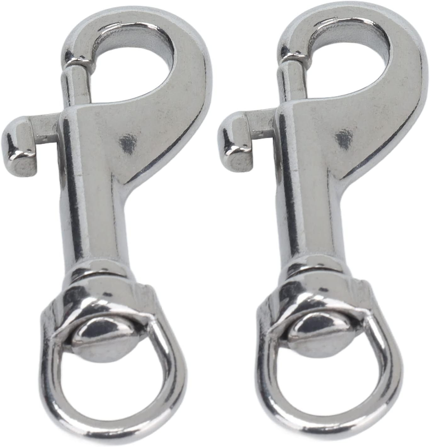 2 Pieces Universal Heavy Duty 316 Stainless Steel 65Mm Swivel Snap Hook for Diving Marine Applications Stainless Steel Clips Hardware Industrial Single Bolt image number 1