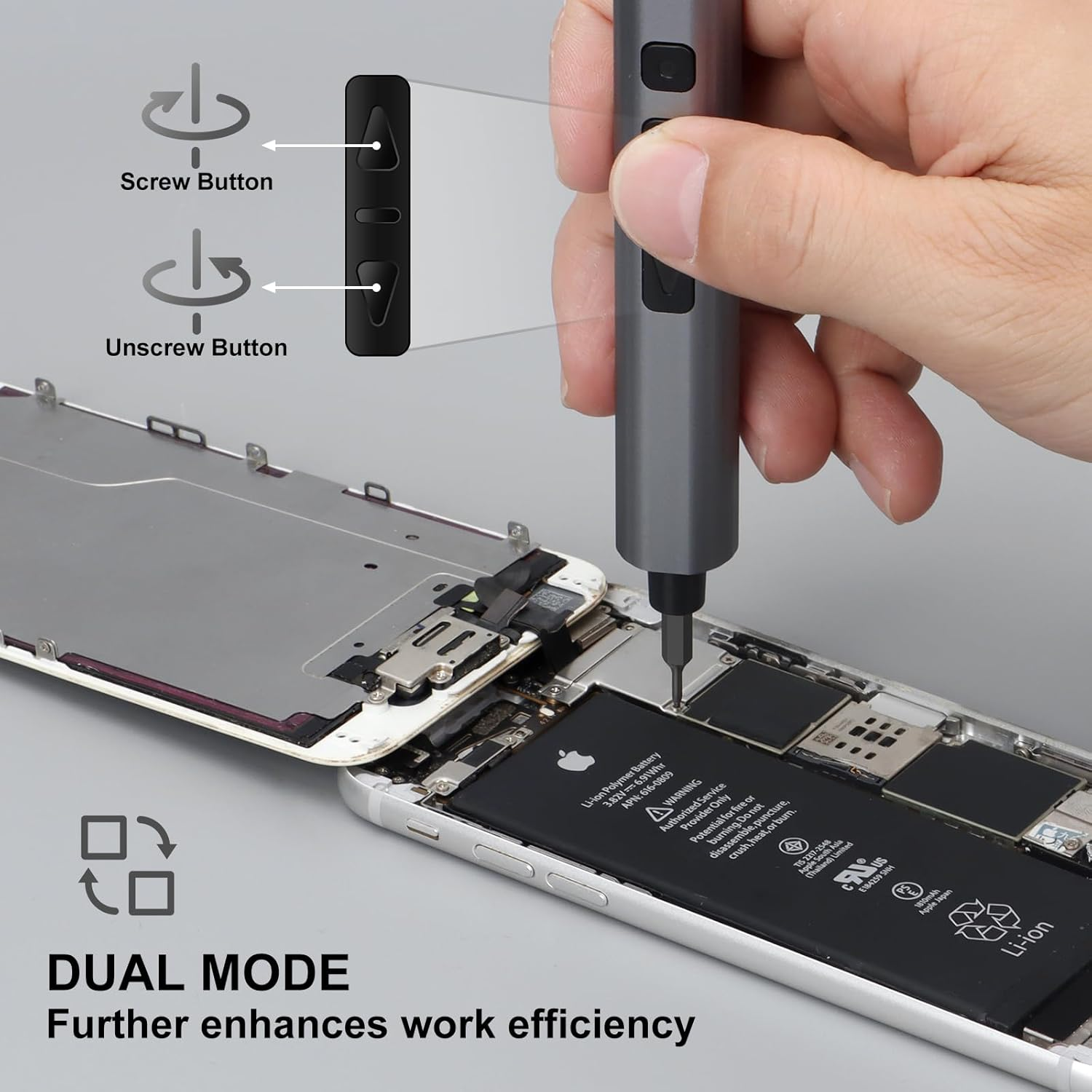 SHARDEN Mini Electric Screwdriver,29 in 1 Small Electric Screwdriver Kit with 24 Magnetic Bits,Precision Cordless Screw Driver Repair Tool for Phone Camera Laptop Watch - Blue image number 2