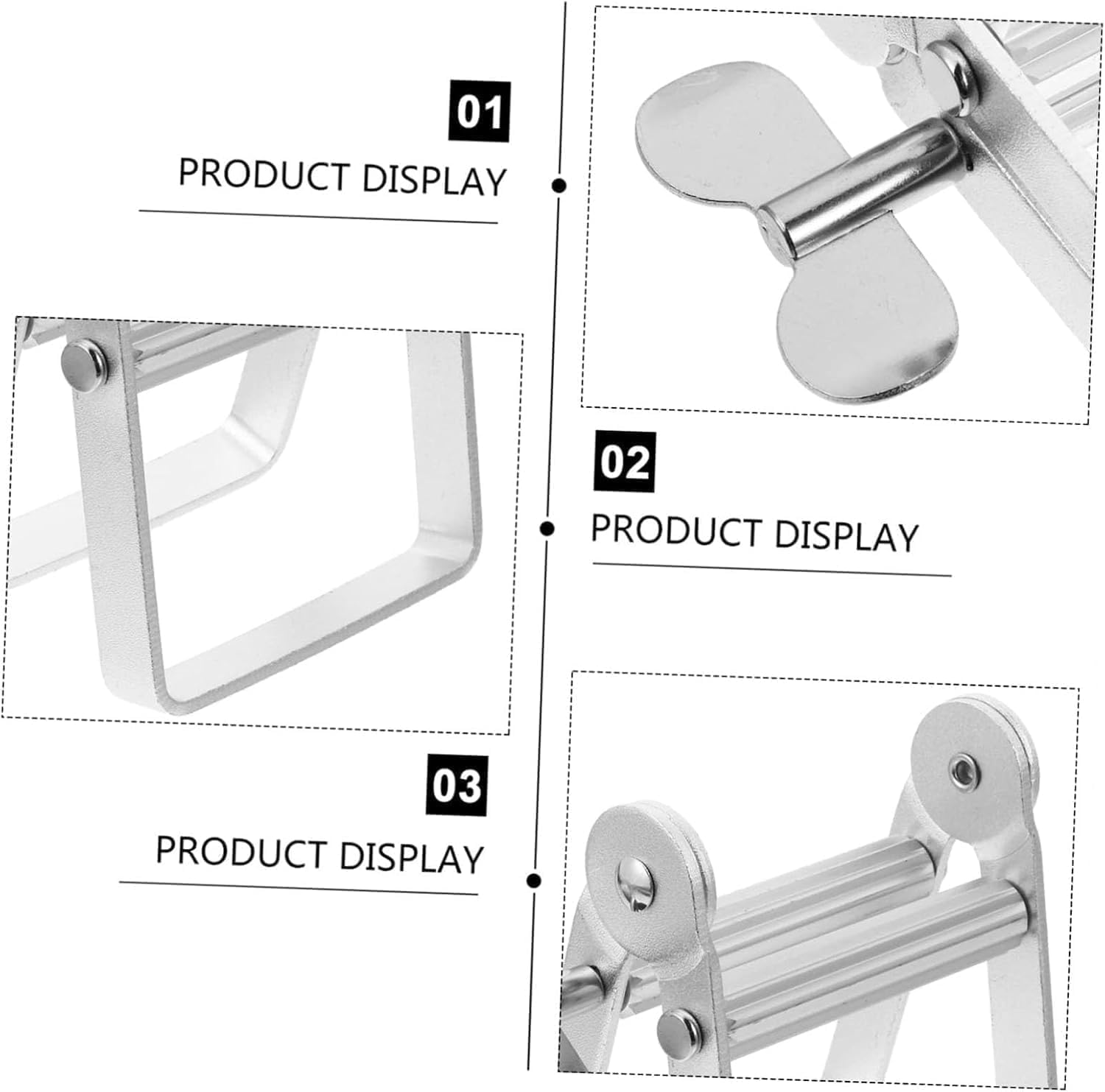 Stainless Steel Toothpaste Tube Squeezer Tool &ndash; Toothpaste Tube Roller Wringer for Cosmetic, Hair Dye, Creams & Paint | Home & Travel Essential (Single Package, Apple) image number 3