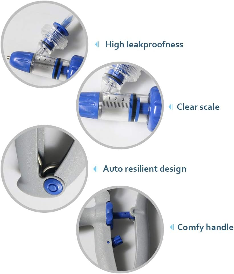 5Ml Cattle Syringe Gun Adjustable and Continuous Syringe Injection Animal Injector for Poultry Livestock Pig Goat
