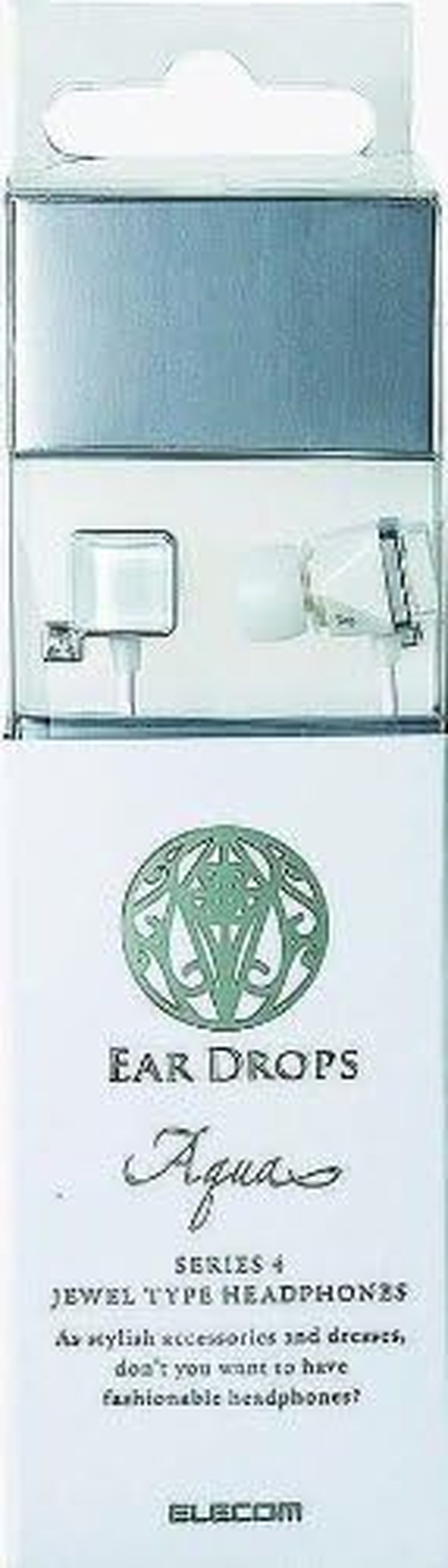 ELECOM In-Ear Headphones Ear Drops Aqua EHP-AIN80CR