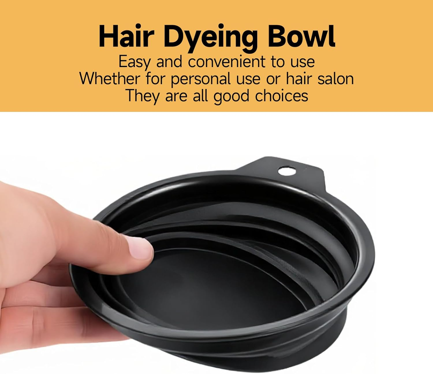 Professional Hair Dye Mixing Bowl and Brush Set 5-Piece with Graduated Brush Applicator and Earmuffs for Home Salon Use on All Hair Types for Men and Women image number 5