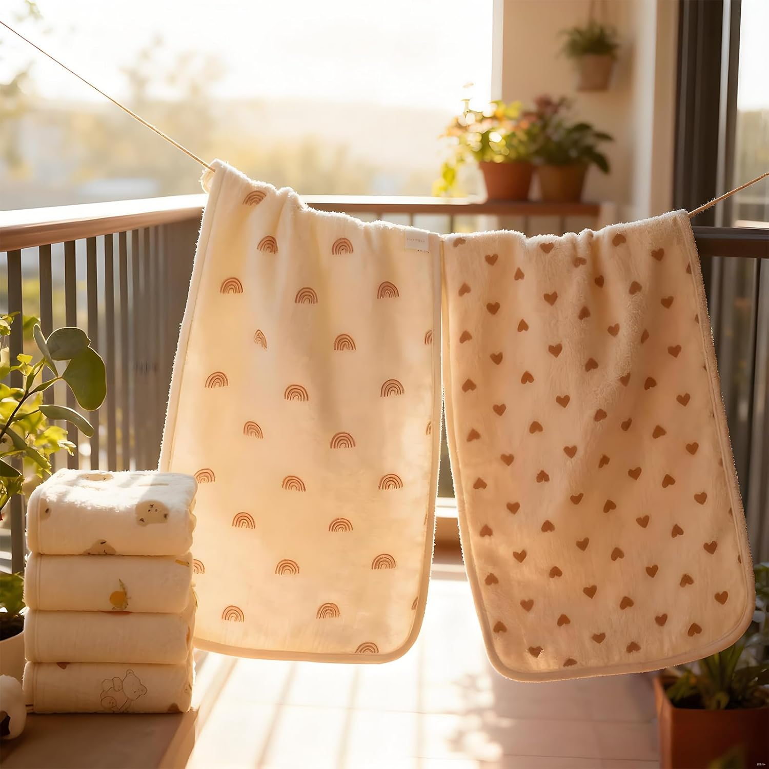 6 Pack Muslin Burp Cloths Premium Cotton-Large Size 20" X 10"，Soft Breathable Muslin Baby for Boys & Girls image number 3