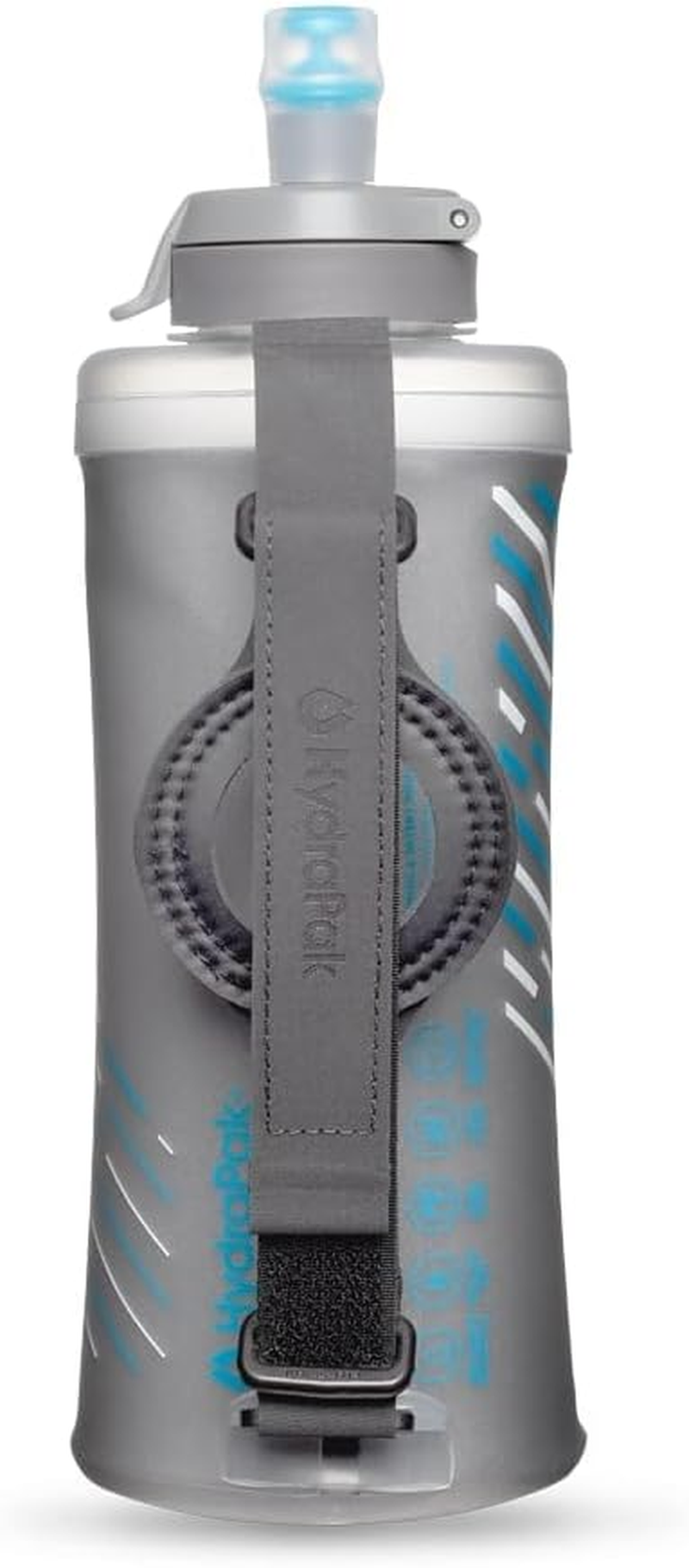 Hydrapak Skyflask IT Speed 500Ml - Insulated Collapsible Handheld Running Water Bottle Soft Flask - (500 Ml/16 Oz) - Adjustable Handstrap with Thumb Loop, Spill-Proof Cap, Silver image number 4