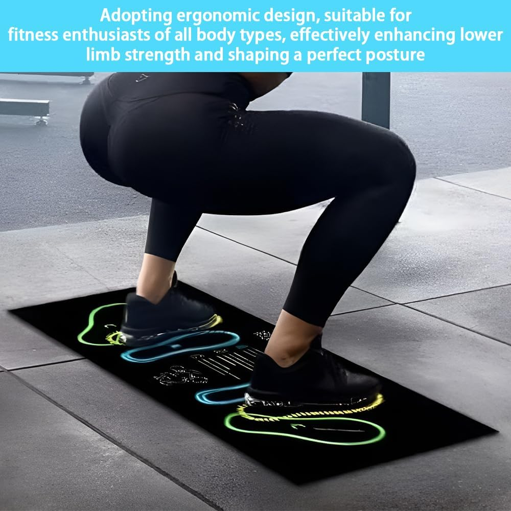 Squat Foot Placement Mat,Exercise Guide Tool,Steptraining Tool, Exercise Floor Accessories,For Yoga Pilates and Gymnastics,Easy to Clean Gym Step Mat,Lightweight, Flexible and Convenient image number 1