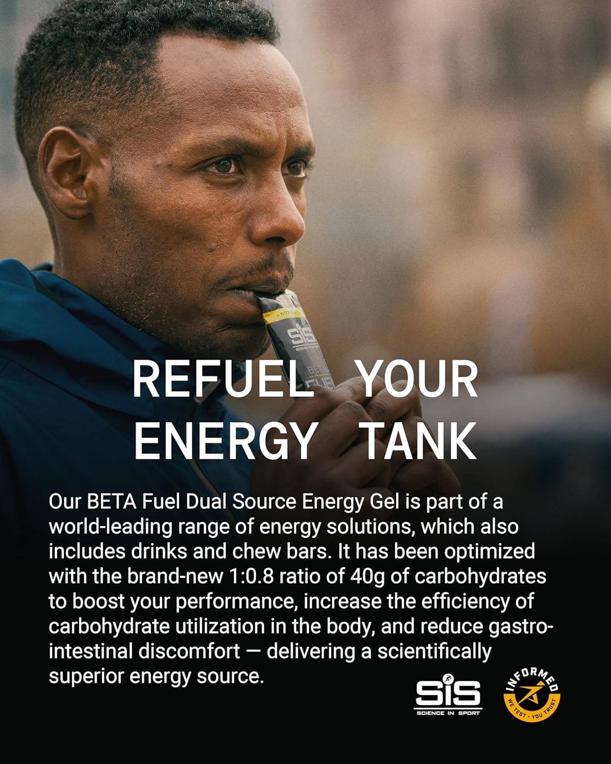 SIS Beta Fuel Dual Source Energy Gels - Fast Energy Fuel with Carbs for Endurance Running & Cycling - Strawberry & Lime Flavour, 60Ml, Pack of 6 image number 5