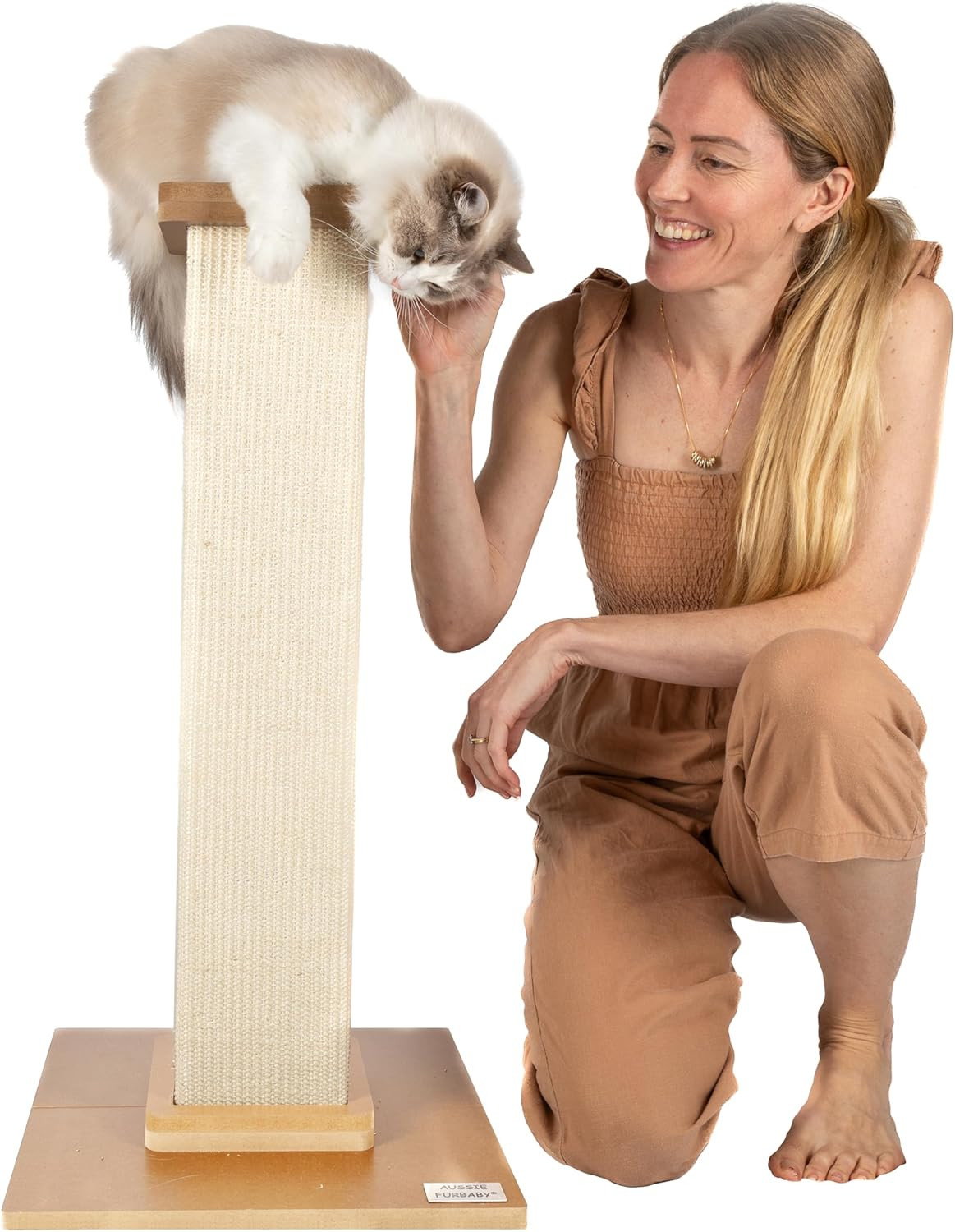 Tall Cat Tower 81Cm &ndash; Stable Sisal Cat Scratching Post, Vertical Scratch Pole for Indoor Pets, Suits Large Breeds, Easy Assembly image number 6