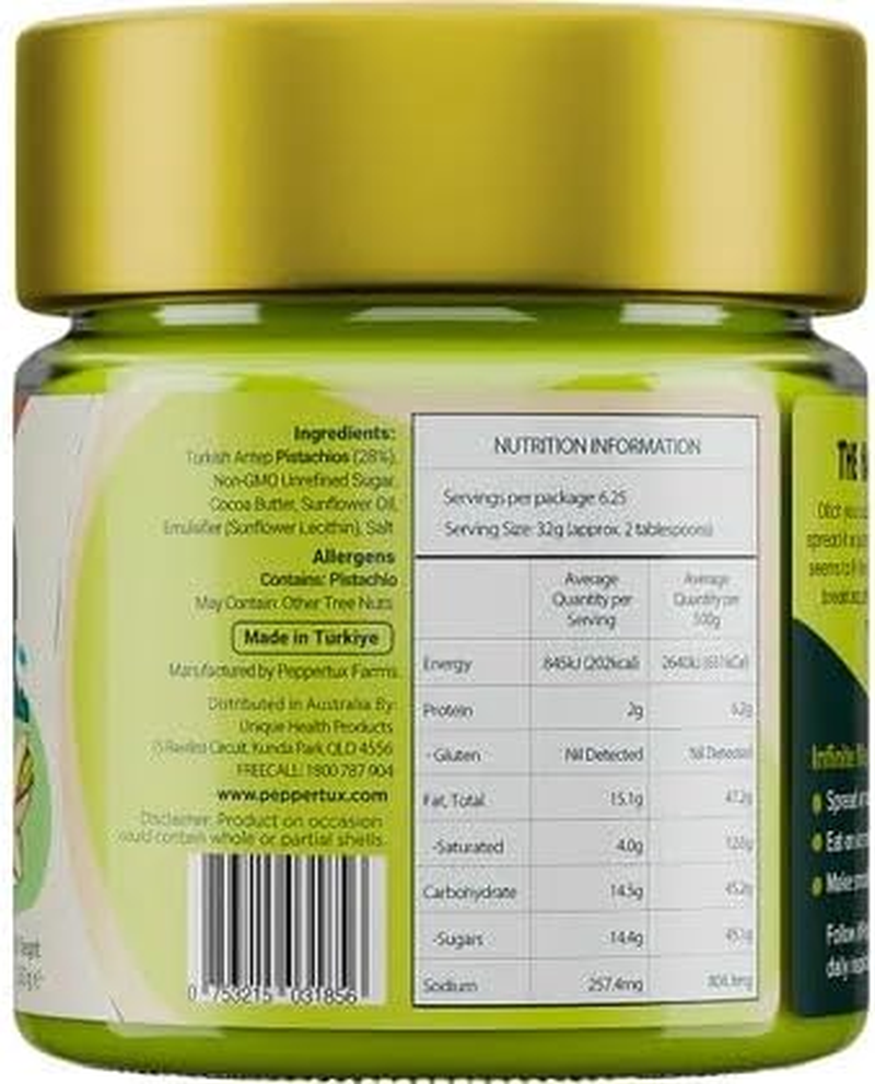 Peppertux Turkish Pistachio Cream 200G