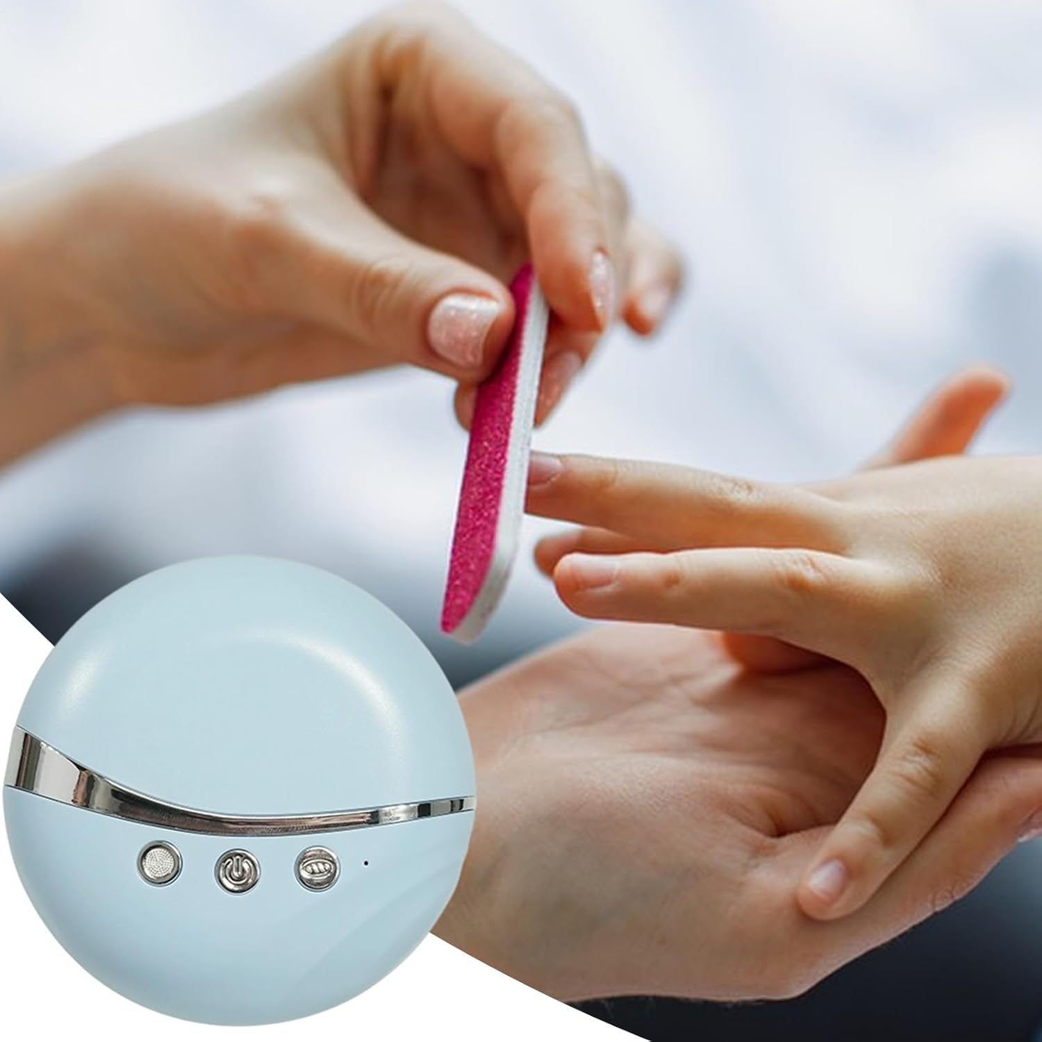 Electric Nail Trimmer - 3 Speeds Fingernail Cutter with LED Light and Clip Storage - Fingernail File Grinder Cutter,For Adults Seniors Men Caregivers Women Elderly image number 6