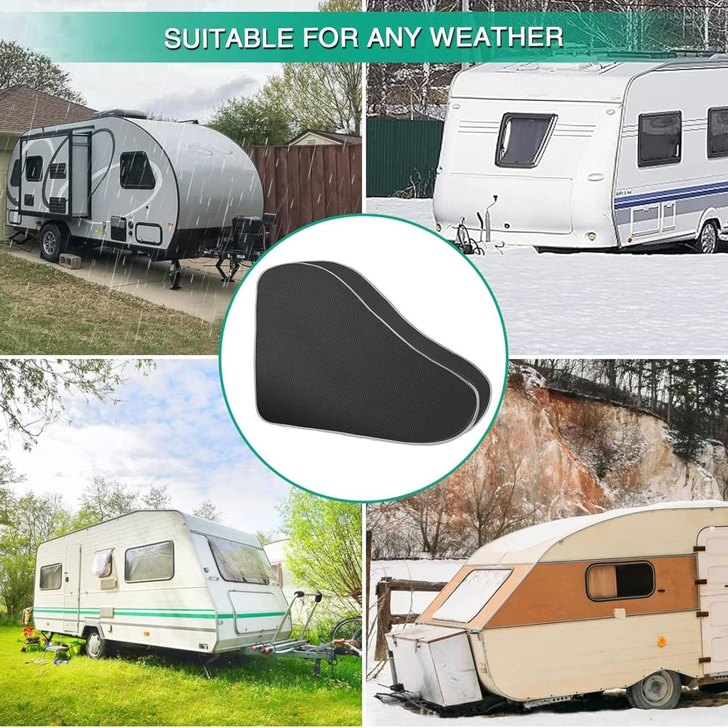 Trailer Jack Cover Waterproof - Caravan Hitch Cover | Waterproof Drawbar Cover for Caravans and Trailers | Rv Parts Guard for Outdoor Sunlight Protection and Weather Resistance image number 6