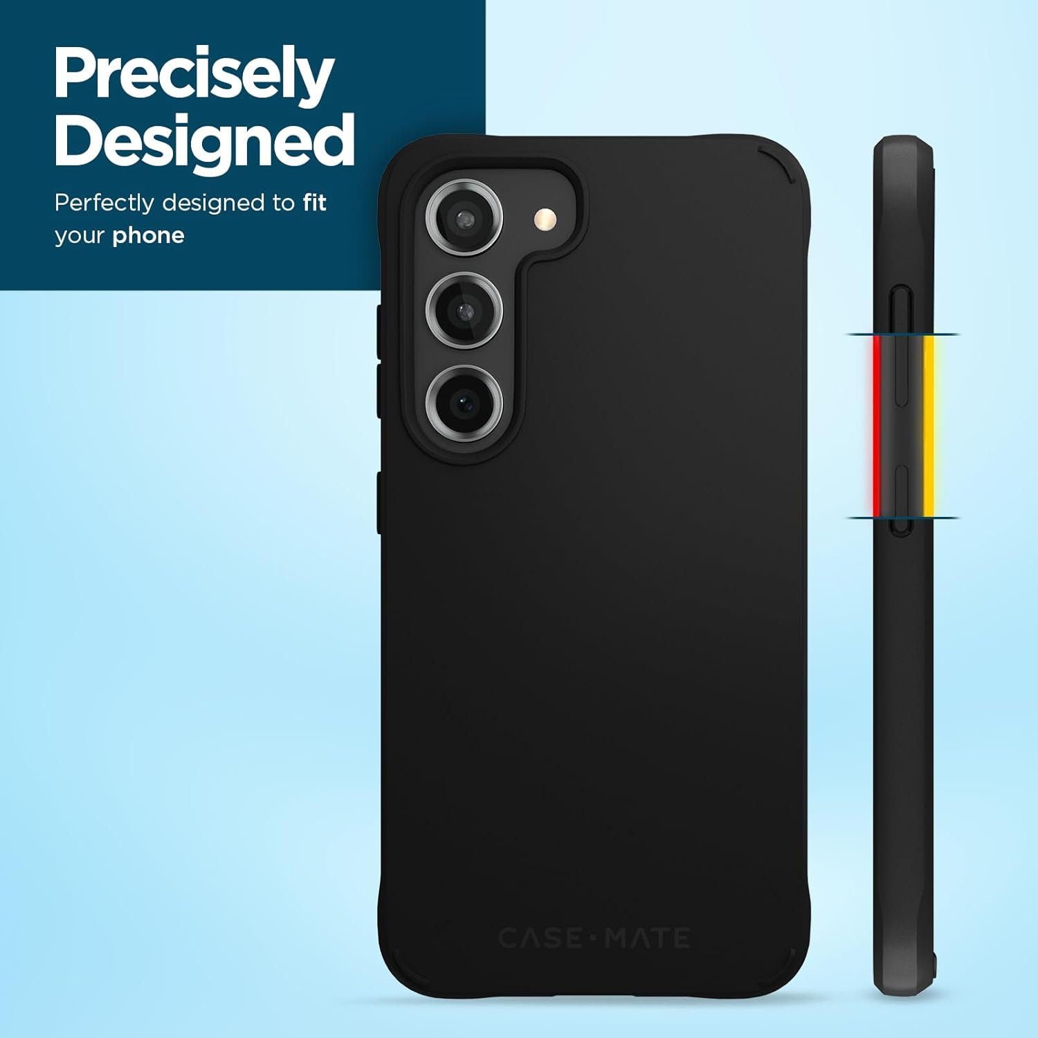 Case-Mate Samsung Galaxy S23 plus Case [6.6"] [12Ft Drop Protection] [Wireless Charging] Tough Black Phone Case for Samsung Galaxy S23 plus - Anti-Scratch Tech, Shockproof Materials, Slim Fit