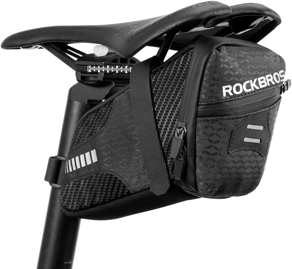 ROCKBROS Bike Saddle Bag Cycling Wedge Pack 1.5L Bicycle under Seat Pouch for Mountain Road Folding Bike Accessories Storage image number 1