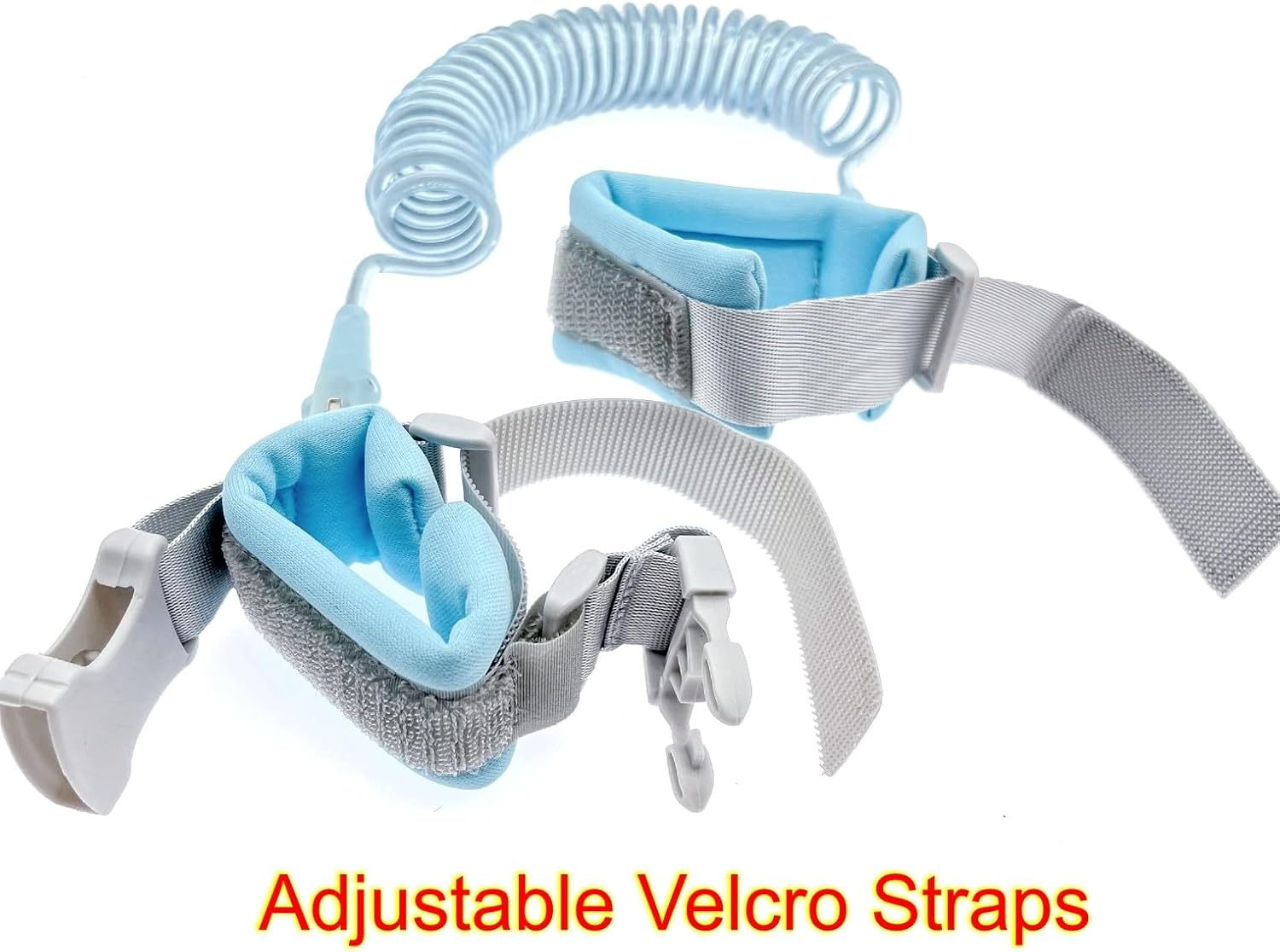 JZK Blue Anti-Lost Wrist Link for Toddler, Adult and Child Wrist Rein for Toddlers with Lock, Autism Child Safety Wrist Strap for Autistic Child, Walking Safety Harness Belt for Kids image number 1