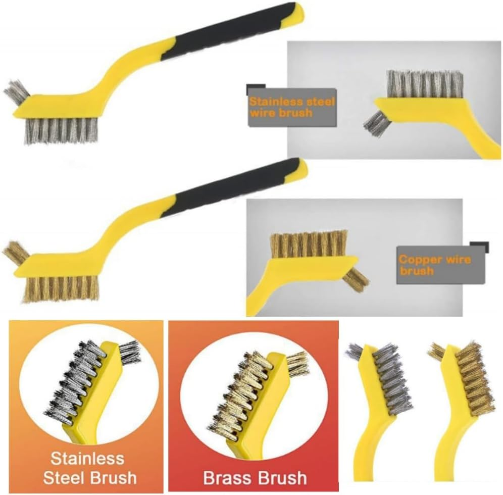 DACUAN Hob Oven Hand Cleaning Tool Set, Non-Scratch Glass Window Remover with 14 Spare Replacement + 2 Stainless Brush for Removing Burnt-On Food Glass Ceramic Wallpaper Labels Sticker Adhesive Glue image number 3