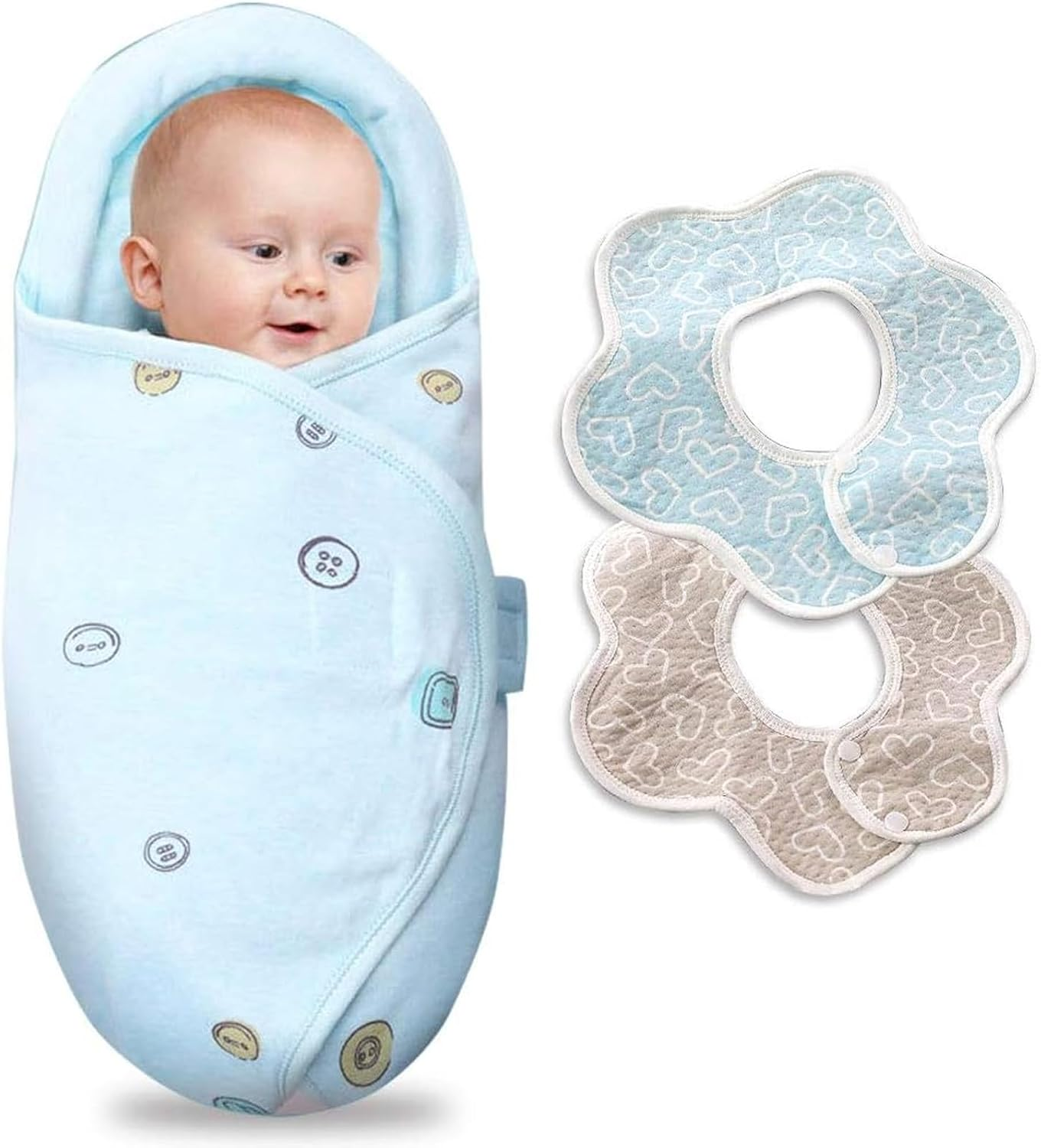 Baby Swaddle Wrap,Newborn Baby Swaddle Sleeping Bag，Ergonomic Baby Swaddles 0-3 Months，Security Blanket Soft & Breathable Baby Gifts for Boys and Girls image number 4