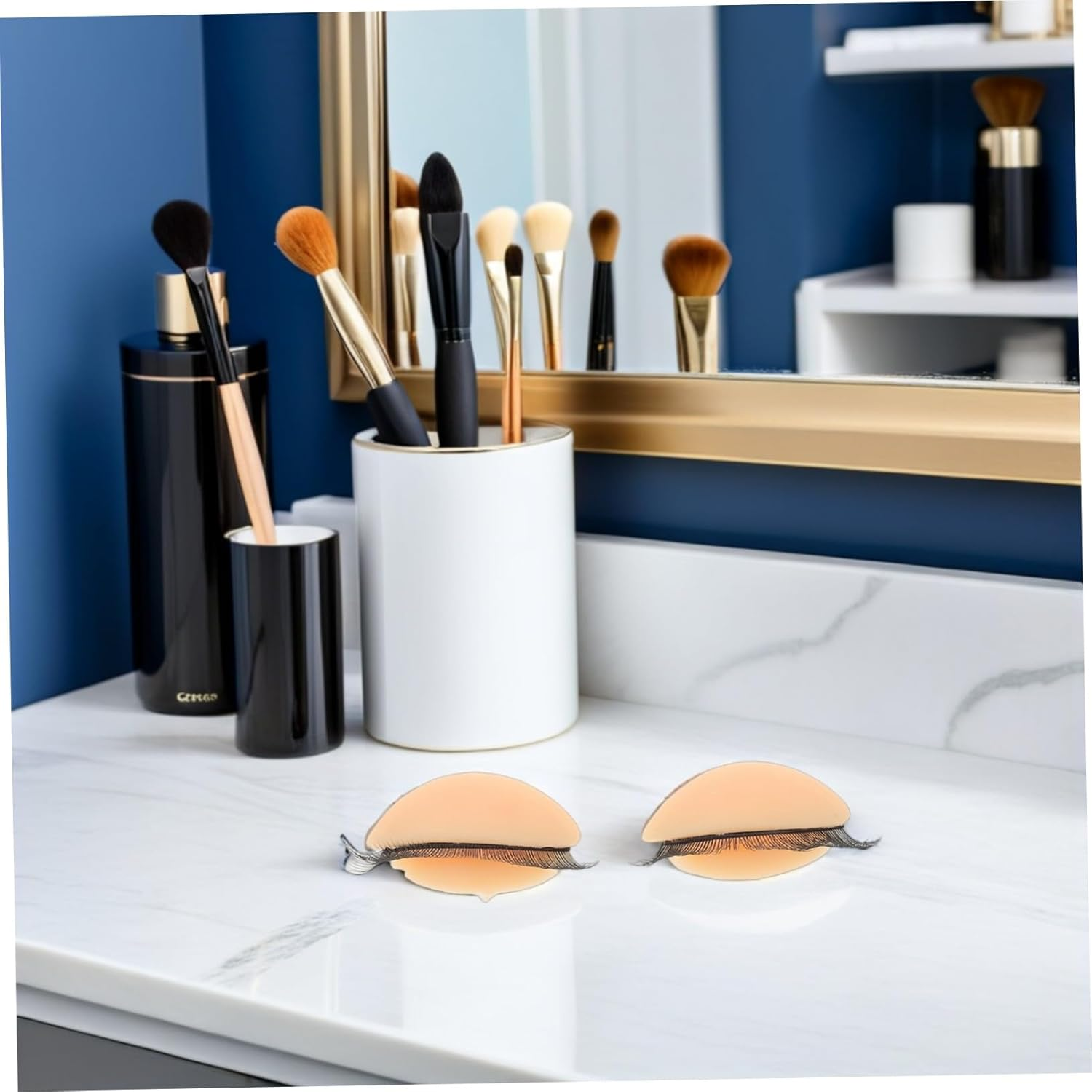 Gatuida 9Pair Double Silicone Eyelash Practice Eyelids for Mannequin Head Realistic Removable Lash Extension Training Kit for Beginners and Professionals image number 6