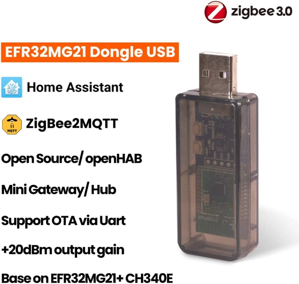 EACTEL Zigbee 3.0 Silicon Labs Mini EFR32MG21 Universal Open Hub Gateway USB Dongle Chip Module ZHA NCP Openhab image number 2