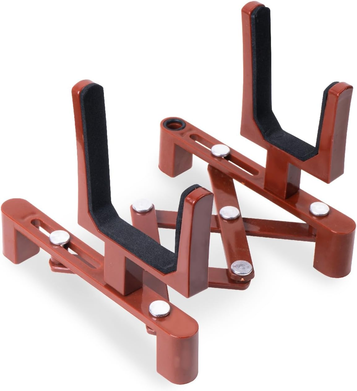 Violin Stand Musical Instrument Stand with Bow Holder for Violin,Portable and Foldable (Red) image number 3