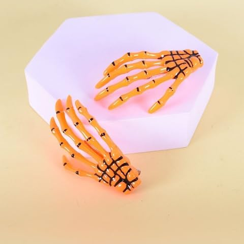 20Pcs Funny Skull Skeleton Hand Bone Claw Hair Clips Hairpins image number 1