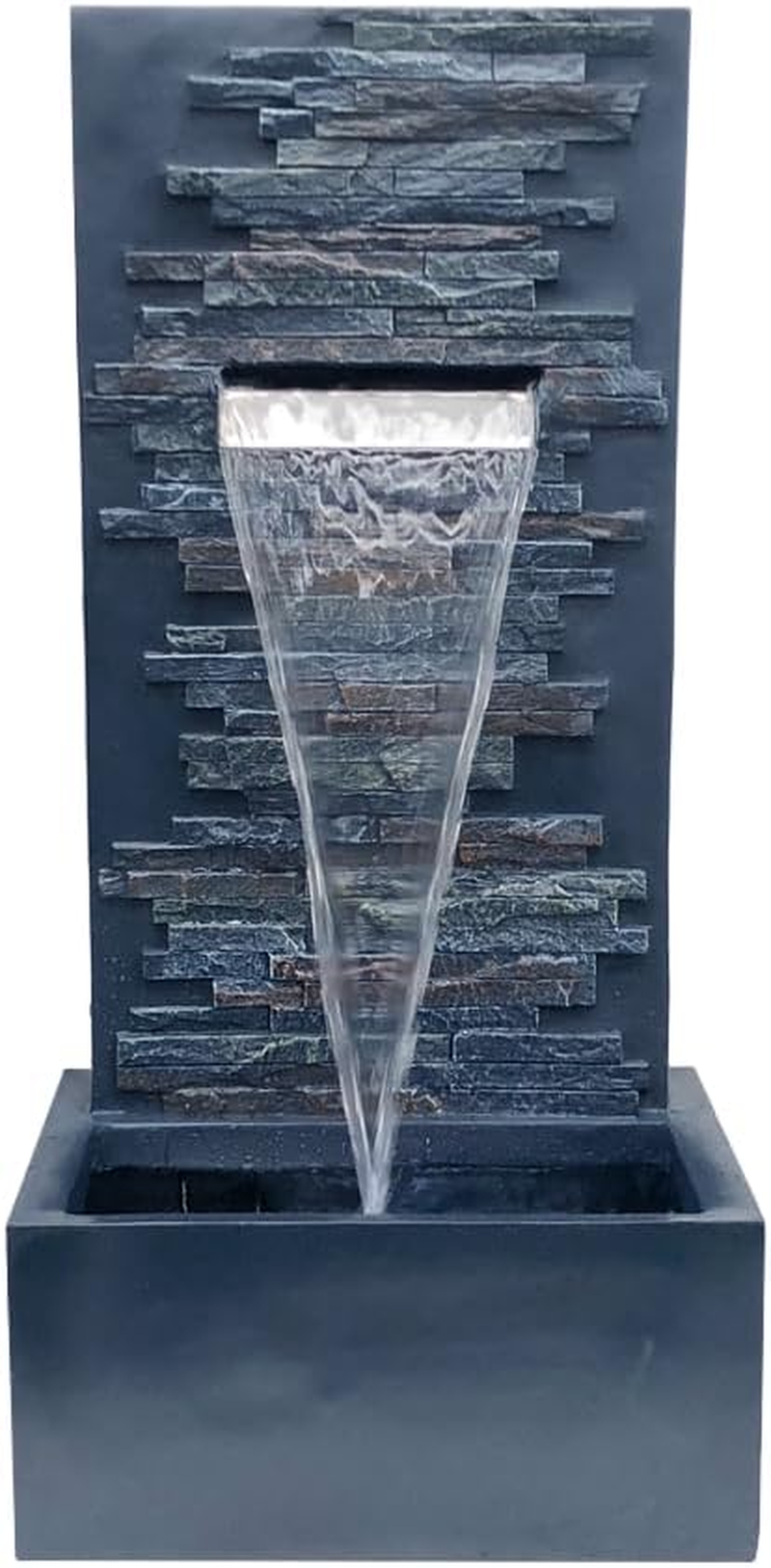 Modern Greystone Waterfall Wall Water Feature Water Fountain image number 6
