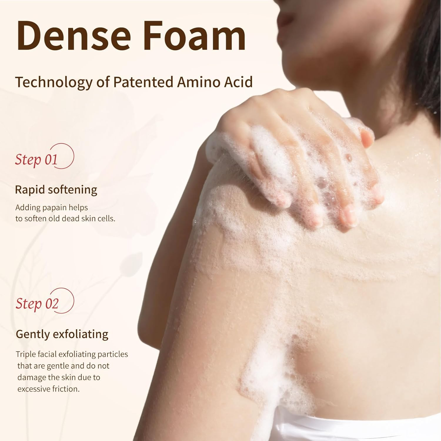 Niacinamide Exfoliating Body Scrub - Rose Scrub with Niacinamide, Rose Oil and Seal Salt - Hydrating & Smooths Skin, Suitable for Sensitive Skin - 8.82Oz image number 2