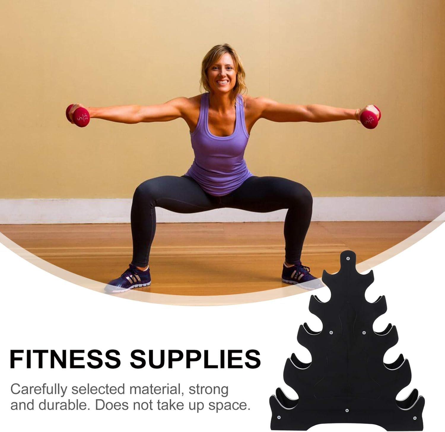 CLISPEED Dumbbell Rack Dumbell Weight Rack Dumbbell Holder Hand Weight Tower Dumbbell Stand Brackets Dumbbell Holder for Gym image number 1