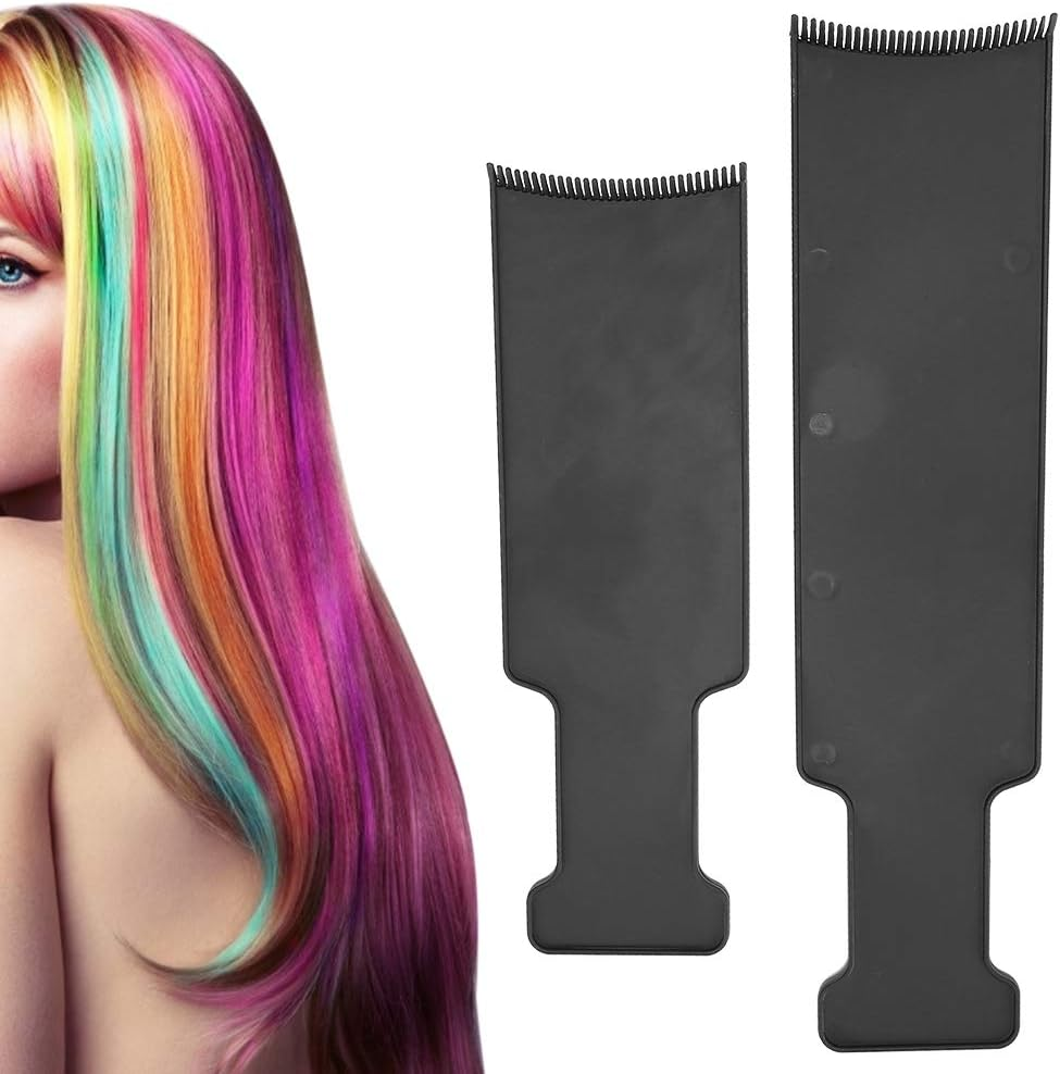 Balayage Board with Teeth, 2 Pcs Hair Dye Brush Board for Balayage Technique Professional Highlight Board Hair Dye Brush, for Hair Voloring and Salon image number 5