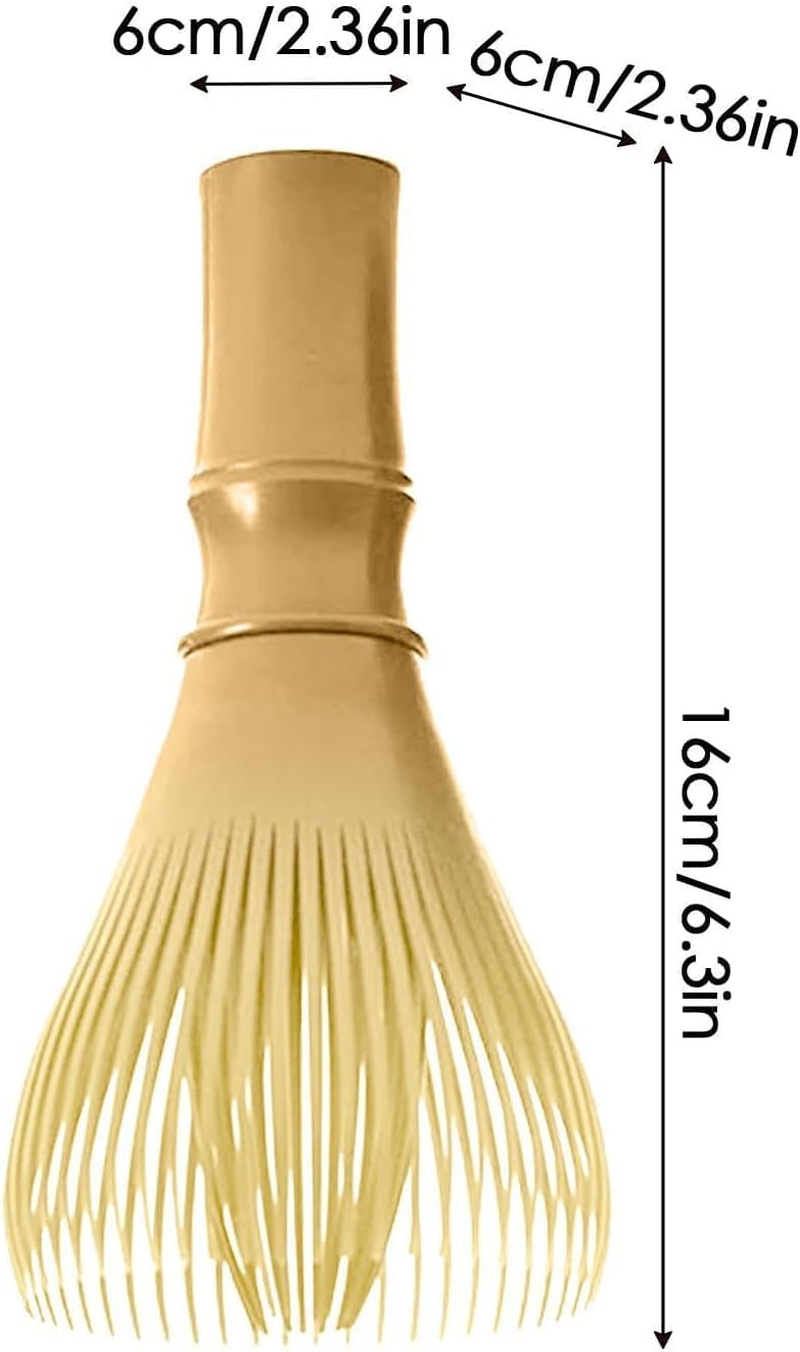 WADY Matcha Whisk, Momochi Matcha Whisk, Reusable PP Resin Matcha Whisk, Never Mould Resin Matcha Whisk Resin Matcha Whisk Traditional Japanese Chasen Matcha Stirre (Yellow) - Yellow image number 6