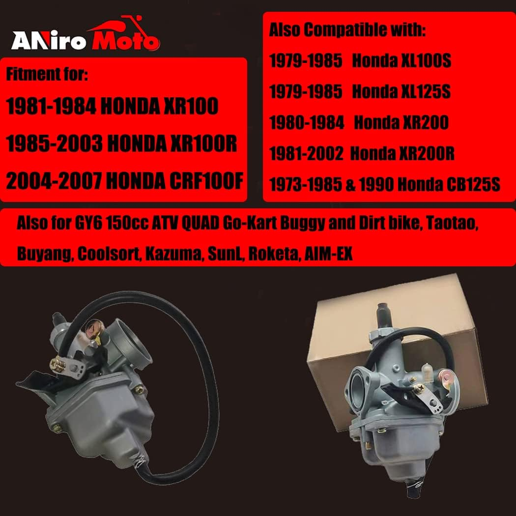 Auto-Moto Carb for HONDA XR100 (1981-1984), XR100R (1985-2003), CRF100F (2004-2007) （Fits：Xr100 XR100R CRF100F） image number 1