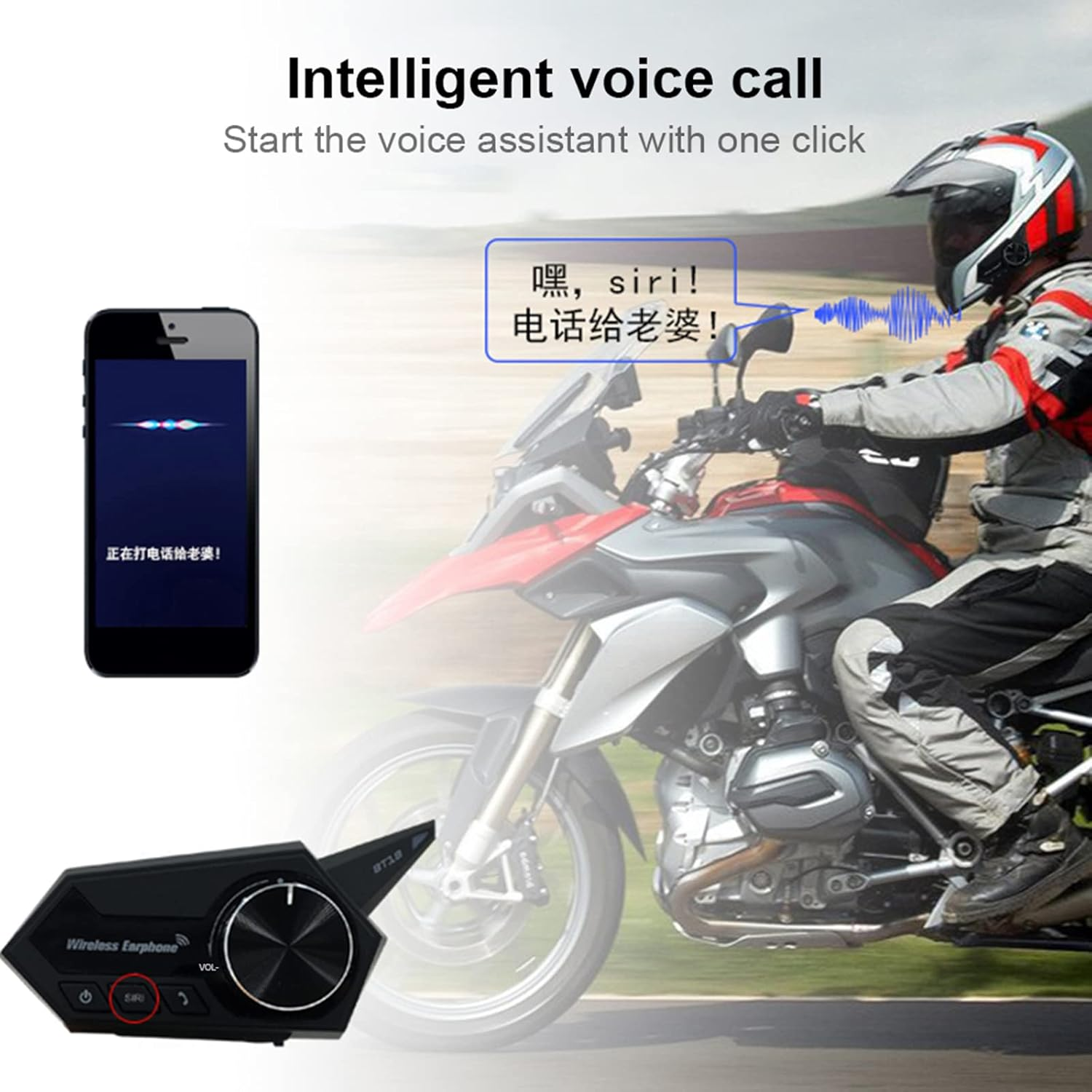 Motorcycle Helmet Headset Motorbike Wireless BT 5.0 Headphones with Microphone Supports Automatic Answering Motor Helmet Earphone