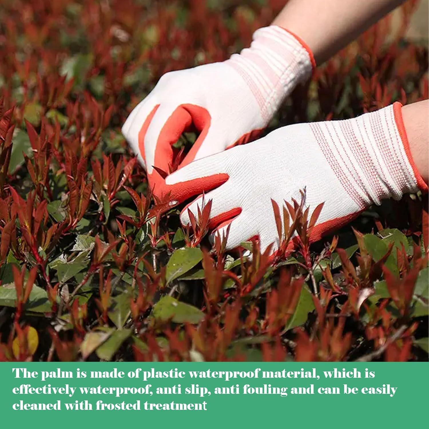 Garden Gloves, Gardening Gloves, 2 Pairs Work Gloves with Breathable Rubber Coated, Rubber Gloves for Ladies Women Yard Fishing Camping, Outdoor Protective Gardening Gloves, Gardening Gifts image number 1