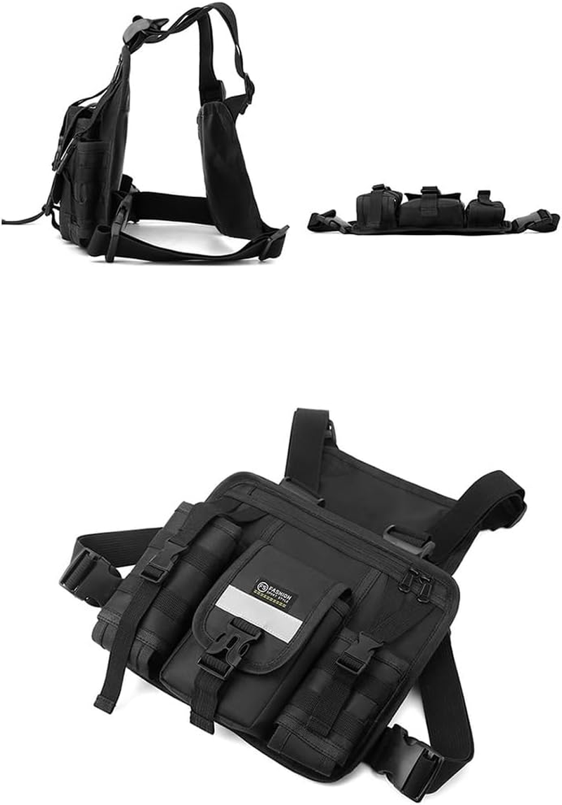 TDYU Radio Chest Harness Chest Front Pack Pouch Holster Vest Rig for Baofeng Kenwood Arcshell Motorola Two Way Radio Walkie Talkie image number 5