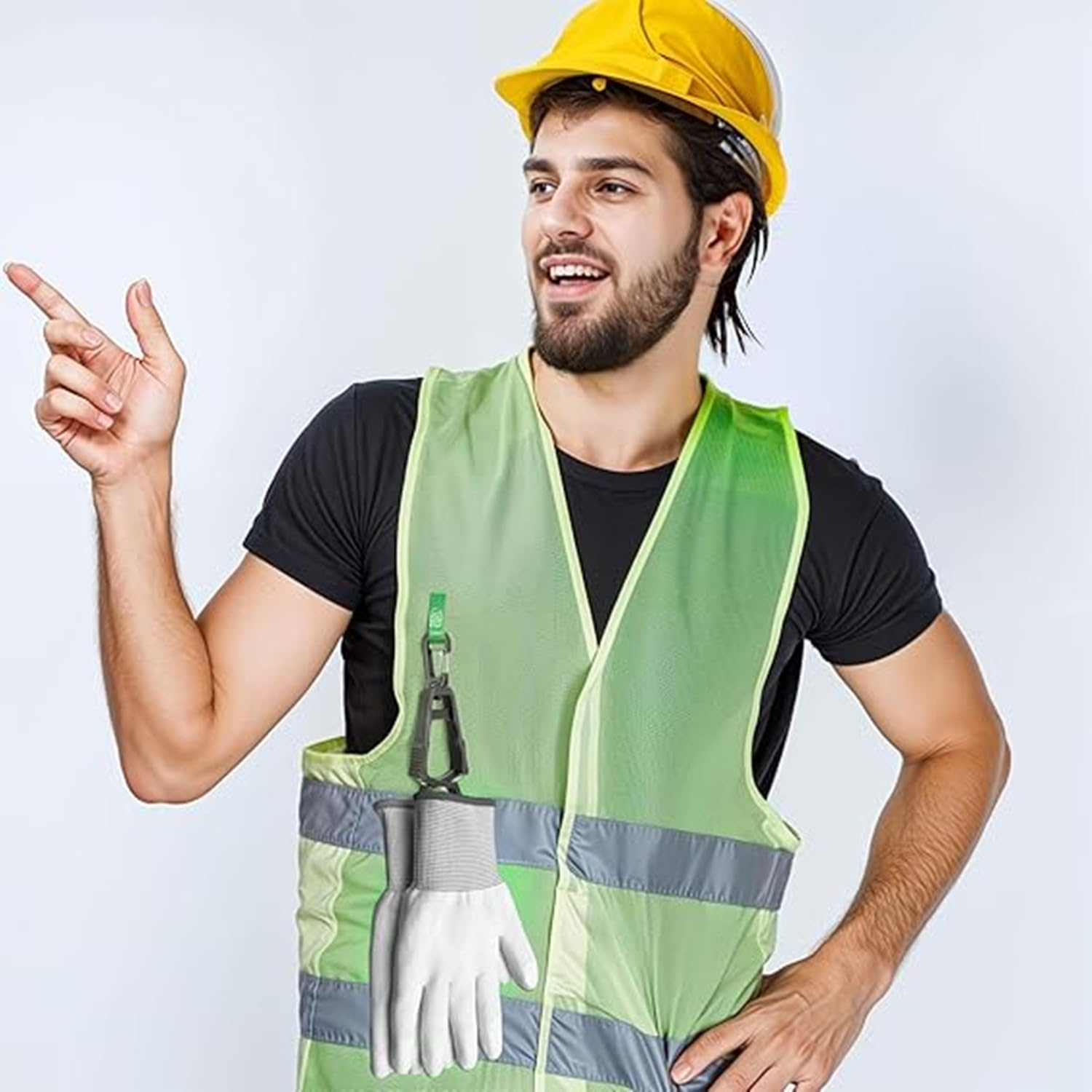 4Pcs Glove Clips for Work Glove Holder,Belt Clip Safety Glove Grabber Holder Clip,Prevent Loss, Keep Hands Free,For Construction Work Accessories image number 2